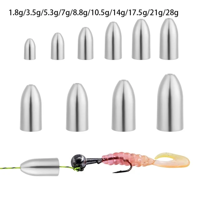 1.8g-28g Tungsten Sinkers Fishing Weights Sinkers For Bass