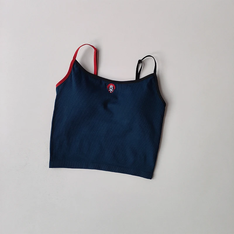 Sports Underwear for Women in Summer Contrasting Colors, Anti-sagging Fitness Yoga Suit Suspender, Integrated Beauty Vest Bra