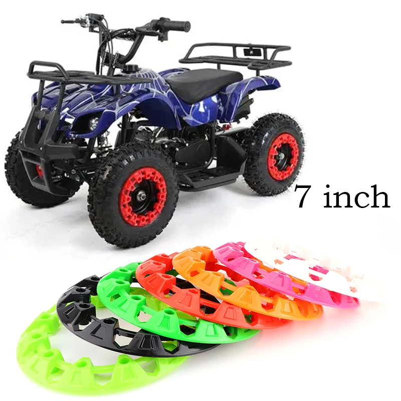 

4 Pcs 7-inch ATV Wheel Trim Hub Protection Decor Rim Cap Universal Vehicle All Terrain wheel 7" Plastic Cover For 7 inch wheels