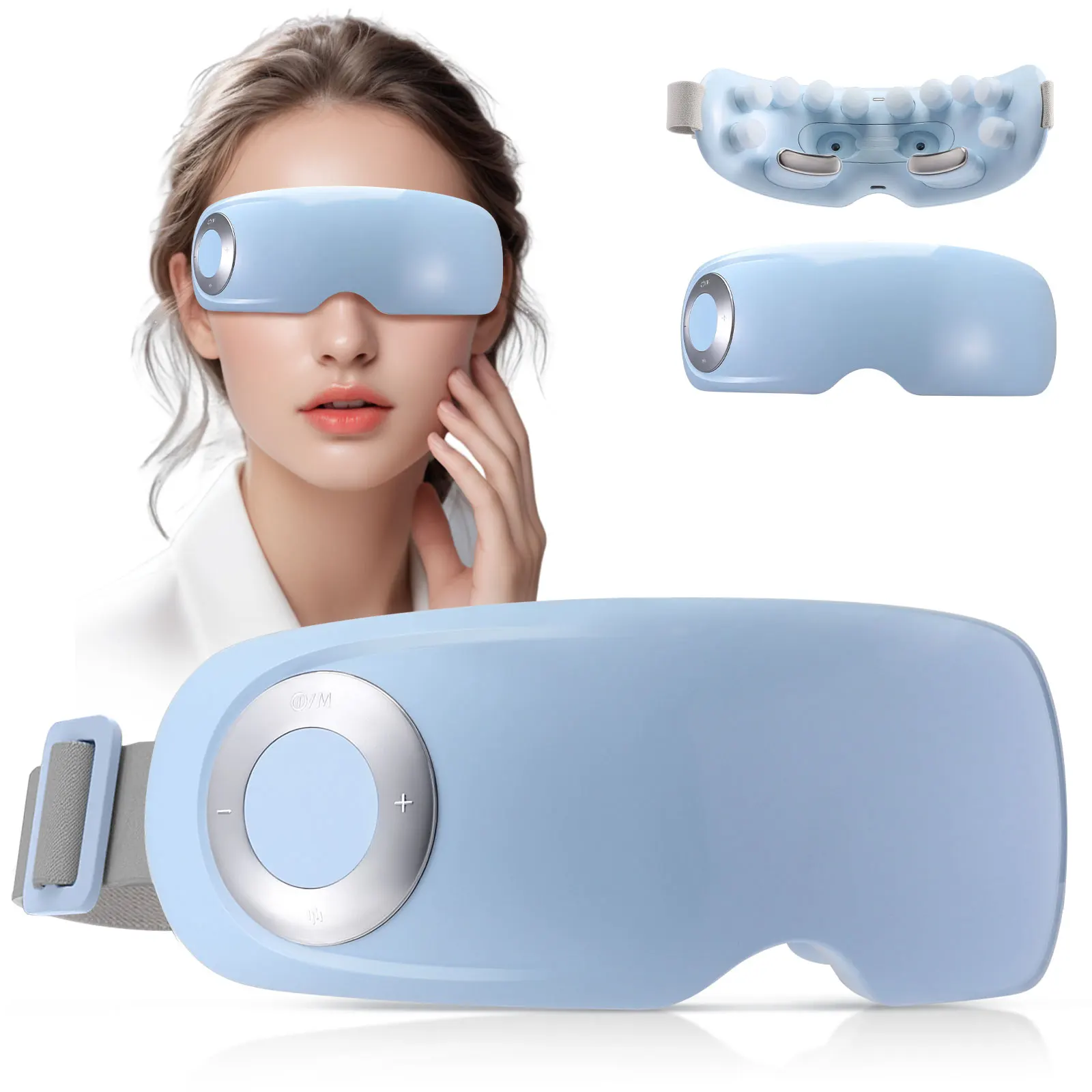  Eye Massager with Acupressure,Electric Eye Massager with Heat, and Bluetooth Music, Massage Glasses to Relieve Dry Eyes