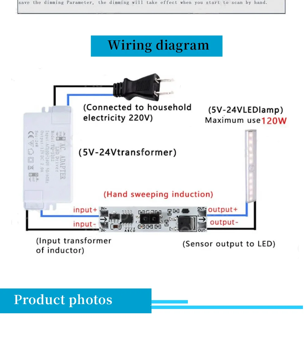 Description Picture 6 of itemShort Distance Scan Sensor Capacitive Touch Sensor Switch PIR Motion Sensor Switch Module 3A Constant Voltage For Smart Home