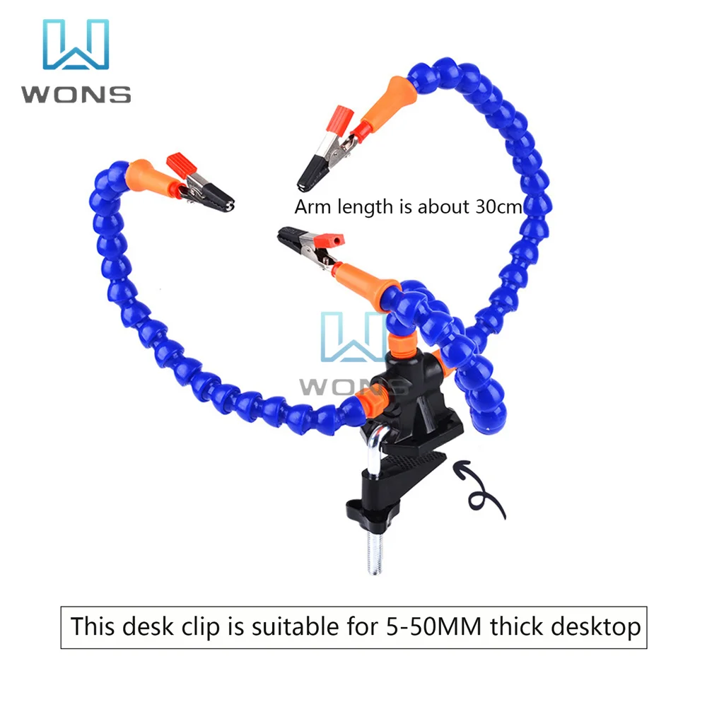 Table Clamp Soldering Station LED Glasses Magnifier Lamp DIY Soldering Third Hand Flexible Arms Welding Stand Repair Holder Tool soldering station soldering tool soldering helping hands welding tool