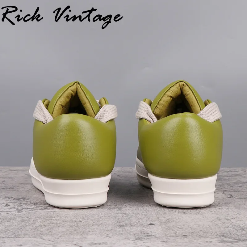 Rick Vintage Chunky Sneakers Women Pudgy Casual Shoes RO Platform Sports Shoes Real Leather Men's Fashion Sneakers Large Size 46