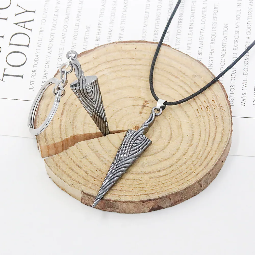 Game Hollow Knight Bone Nail Keychain Metal Pendant Keyring For Women Men Jewelry Accessories