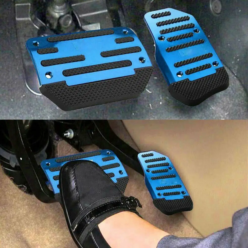 Car Accessories Car Pedals Pedal Cover Racing Pedals 2Pcs Universal Aluminum Automatic Transmission Car Foot Gas Pedal Set