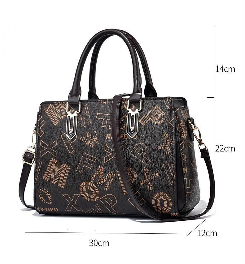Classic Tote Bag Set For Women Large Shoulder Bag And Wallet_voghion.com