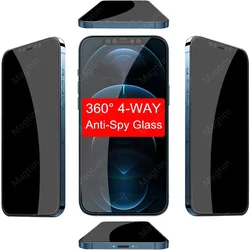 Magtim 4 - Way 360° Privacy Tempered Glass Anti - Spy Screen Protector - 360 Degree Privacy (For iPhone 17 Pro)