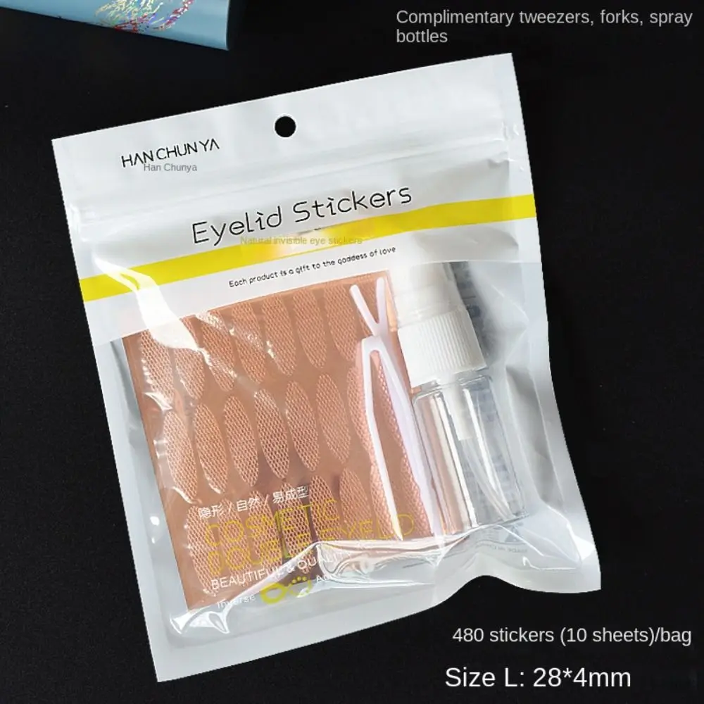 Double Fold Eyelid Tape Eyelid Tape Sticker Invisible Lace Paste Clear Beige Stripe Natural Self-adhesive Makeup Tool