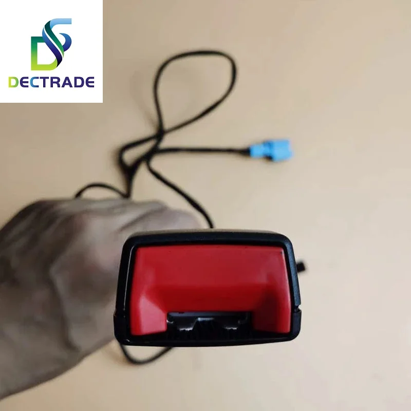 DECTRADE Front Safety Seat Belt Buckle Extender Clip Socket w/ Warning Cable For VW Tiguan 2009- 5ND 857 755 A 5ND 857 756 A