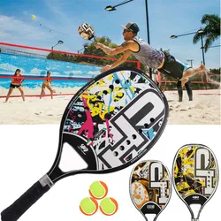 2021 Beach Tennis Racket Carbon Fiber Racket Eva Professional Carbon Fiber Foam Core Complete Beach Tennis Racket