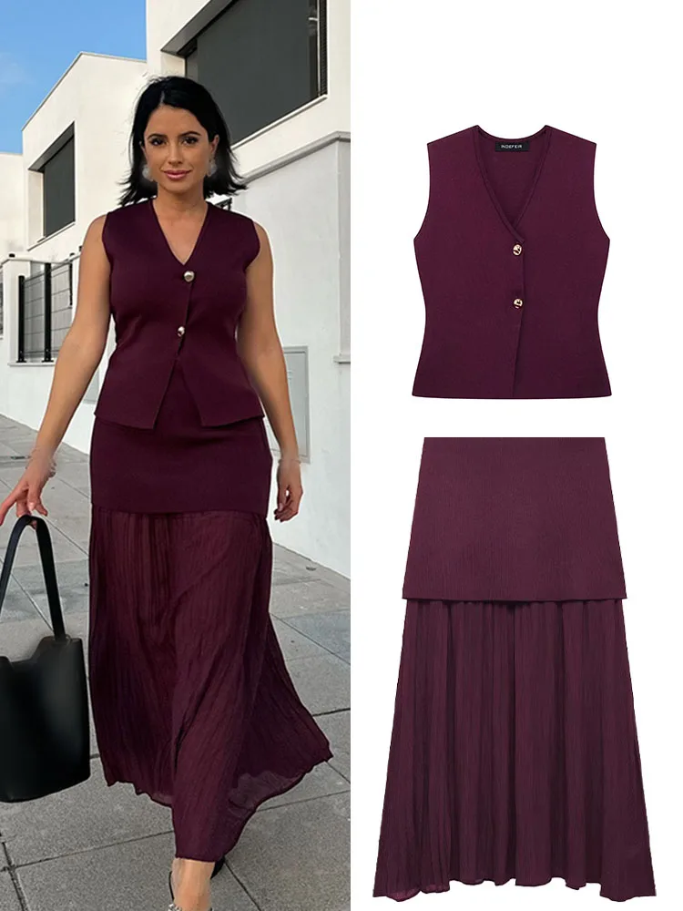 Ensemble Jupe Et Gilet Vintage CPX By Mimi Années 80 Pour Femme, Taille L - 2 Pièces En Rayon, Neuf Avec étiquettes