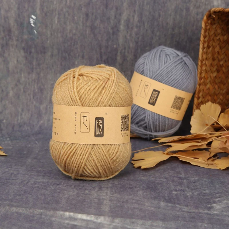 Description Picture 6 of item45g/Ball Wool Blended Yarn 4 Ply Hand Knitting Crochet Yarns Line for Sweater Scarf Doll Clothes Crafts Handicraft Weave Yarn