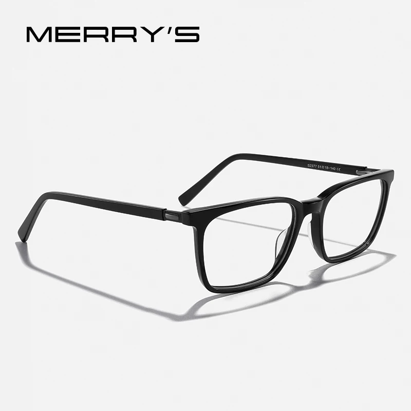 MERRYSDESIGNMenAcetateGlassesFramesWomenClassicSquareOpticsFramePrescriptionGlasses