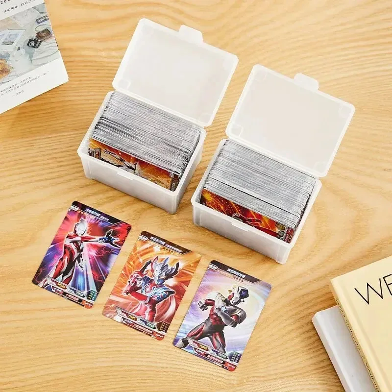 2PCS Small Semi-Transparent Plastic Cards Cases Folder Matte Flip-Top Jewelry Box Accessories Storage Organize Packaging Boxes jewelry storage box