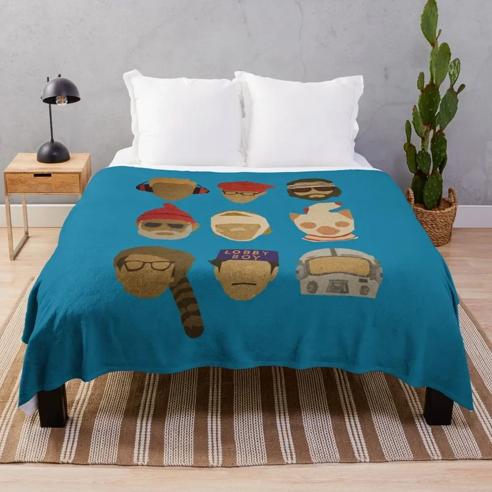 Wes Anderson's Hats Throw Blanket Summer Furry Vintage Extra Large Throw Thins Blankets