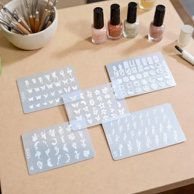 Butterfly Flower 3D Silicone Nail Art Mold DIY Vintage Flower Frame Floral Design Transparent Relief Template Manicure Tools