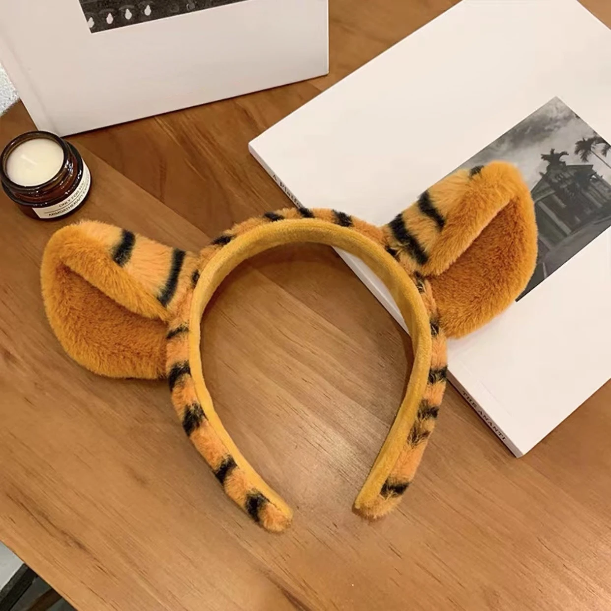 

Tiger Headband Plush Ear Hair Hoop Cute Zoo Animals Party for Birthday Photo Prop Halloween Costume Cosplay