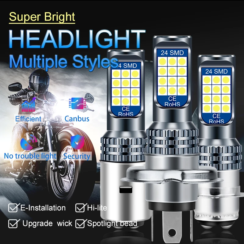 P15D Led H4 H6M Led Ba20D Led Lampadina Per Fari Moto Fari Per Moto Fendinebbia Hi Low Beams Faretti A Led Per Moto
