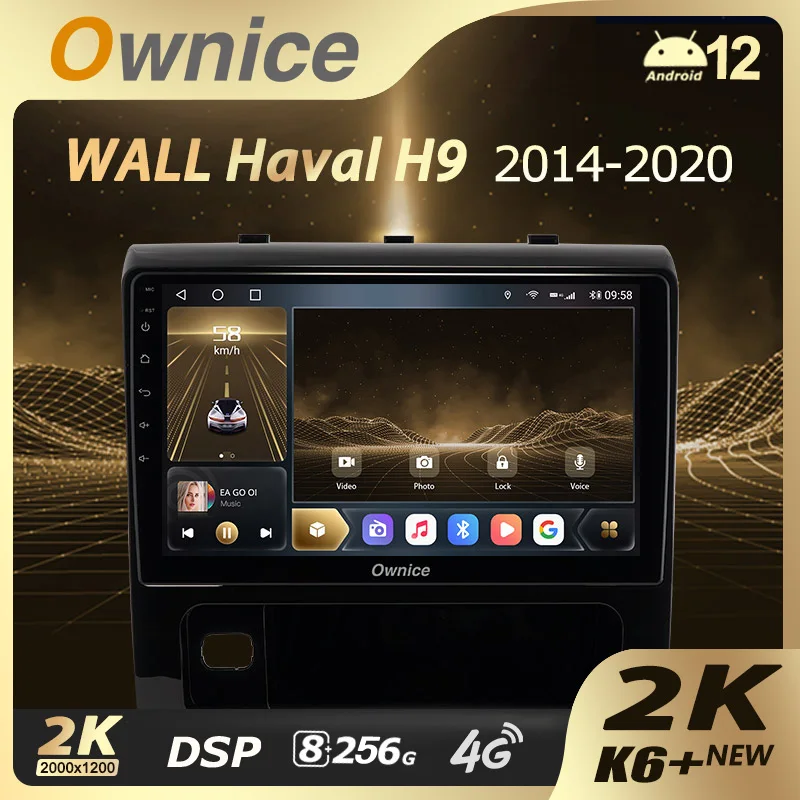 

Ownice K6+ 2K for GREAT WALL for Hover Haval H9 2014 - 2020 Car Radio Multimedia GPS Player Navigation Stereo Android 12 No 2din