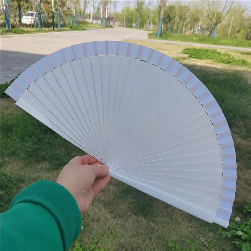 

Spanish White Wood Folding Hand Fan, Party Favor Gift, Wedding Prom Dance Fan, Free Shipping, 5 Pcs