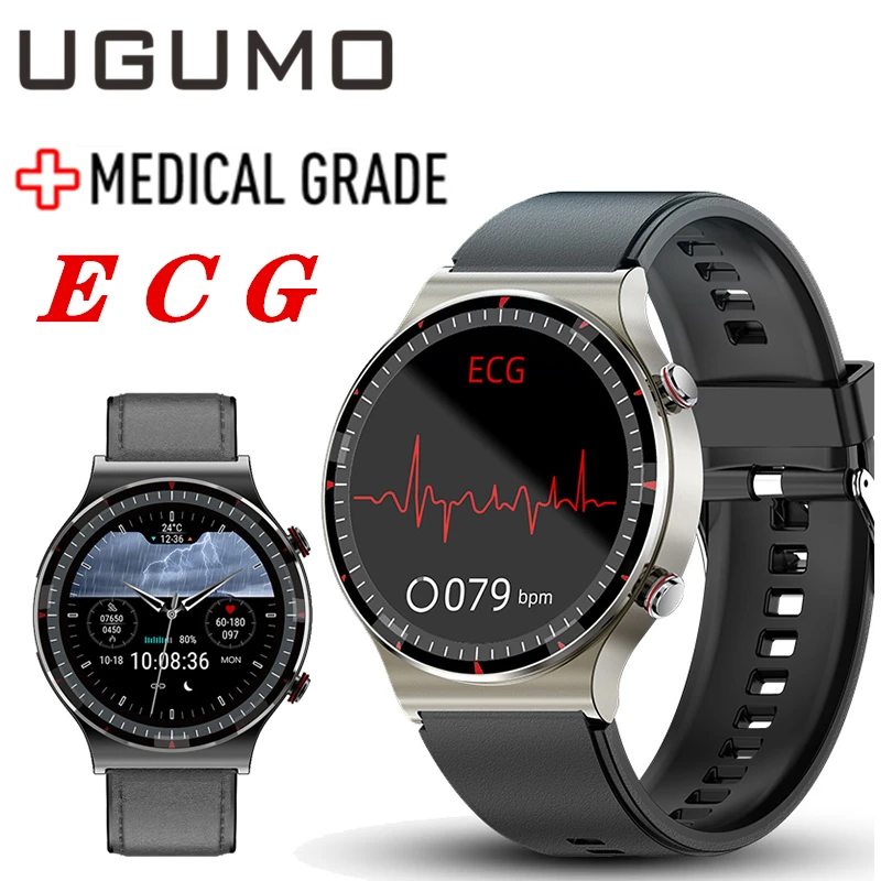 

UGUMO G08 Medical Grade Smart Watch ECG PPG 24H Heart Rate Blood Oxygen Health Monitoring Men Women Fitness Sport Smartwatch