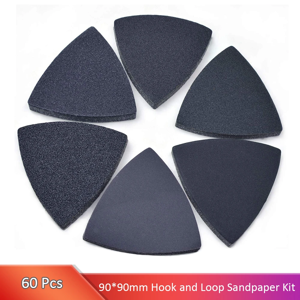 het spoor pistool ramp 60 Stuks Driehoekige Schuren Pads Klittenband Driehoek Schuurpapier Fit  90Mm Oscillerende Multi Tool Assort Grutten Silicon Carbide| | - AliExpress