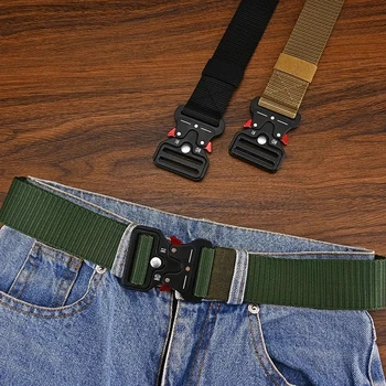 1pc Men's Belt Outdoor Multi Function Belt High Quality Canvas For Nylon Male Luxury Belts Women's Sport Jeans Belt Neutral Belt