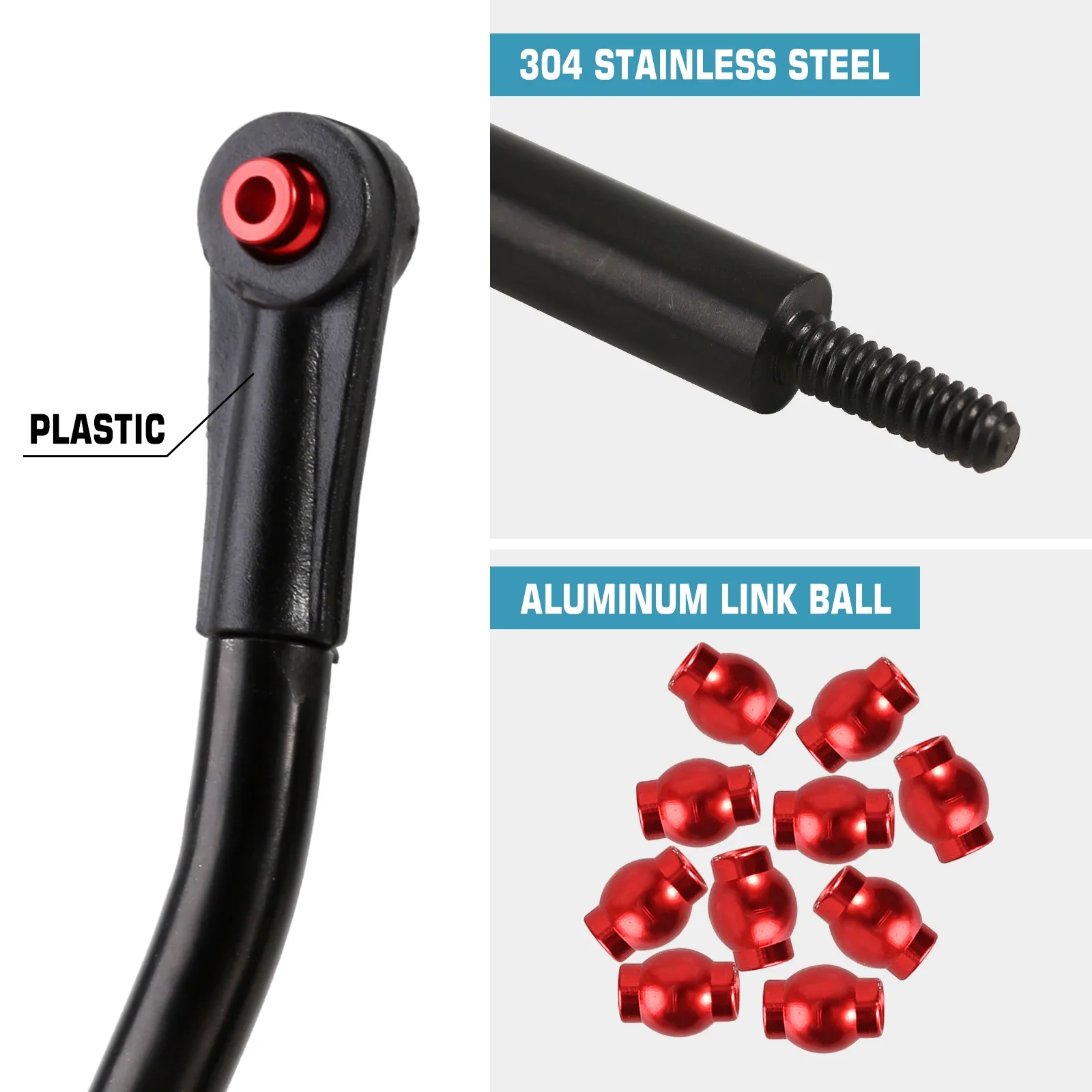 1/24 RC Crawler Auto In Ottone Pesante Telaio Collegamenti Asta - Foto 5