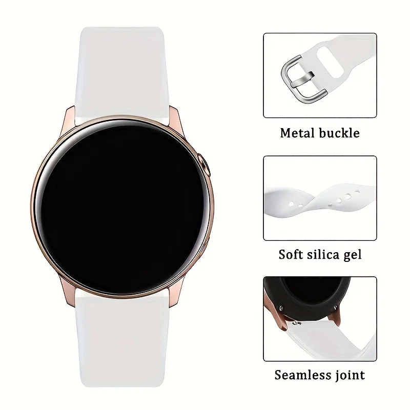 Premium Silicone Watch Band Set - 15 pcs in Various Sizes (18mm, 20mm, 22mm)