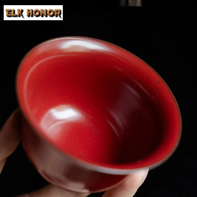 150ml Original Mineral Glaze Gaiwan Zen Cinnabar Red Tea Tureen Anti Scald Cover Bowl Aesthetic Tea Brewing Teaware Cafes Gift
