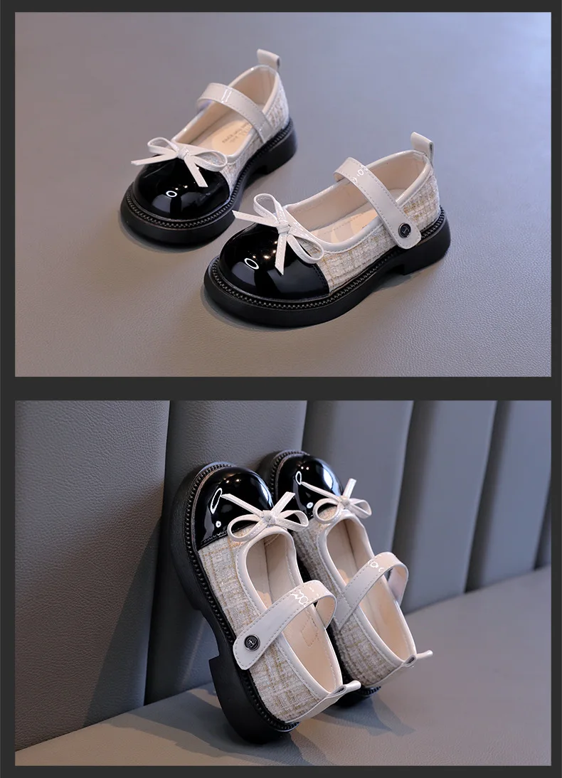 Frühlings- und Herbst-Lederschuhe für Mädchen 2025, mittleres Alter, Kinder, Baby, weiche Sohlen, Performance-Schuhe, Kinder-Prinzessin-Schuhe – Detail 9