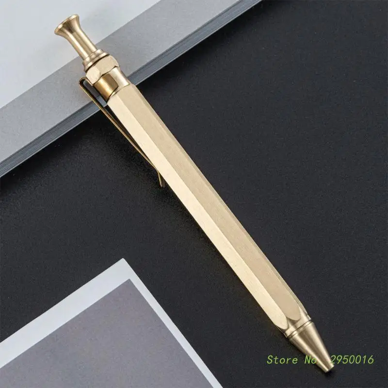 

Hexagon Ballpoint Pen Metal Signature Pen Office Pen Retractable Ballpoint Pen Smoothly Writing Pen Home School Supplies