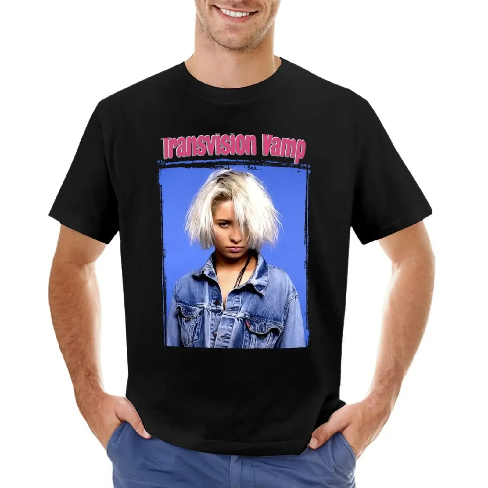 

TransVision vamp Band T-shirt oversized blanks funnys Short sleeve tee men