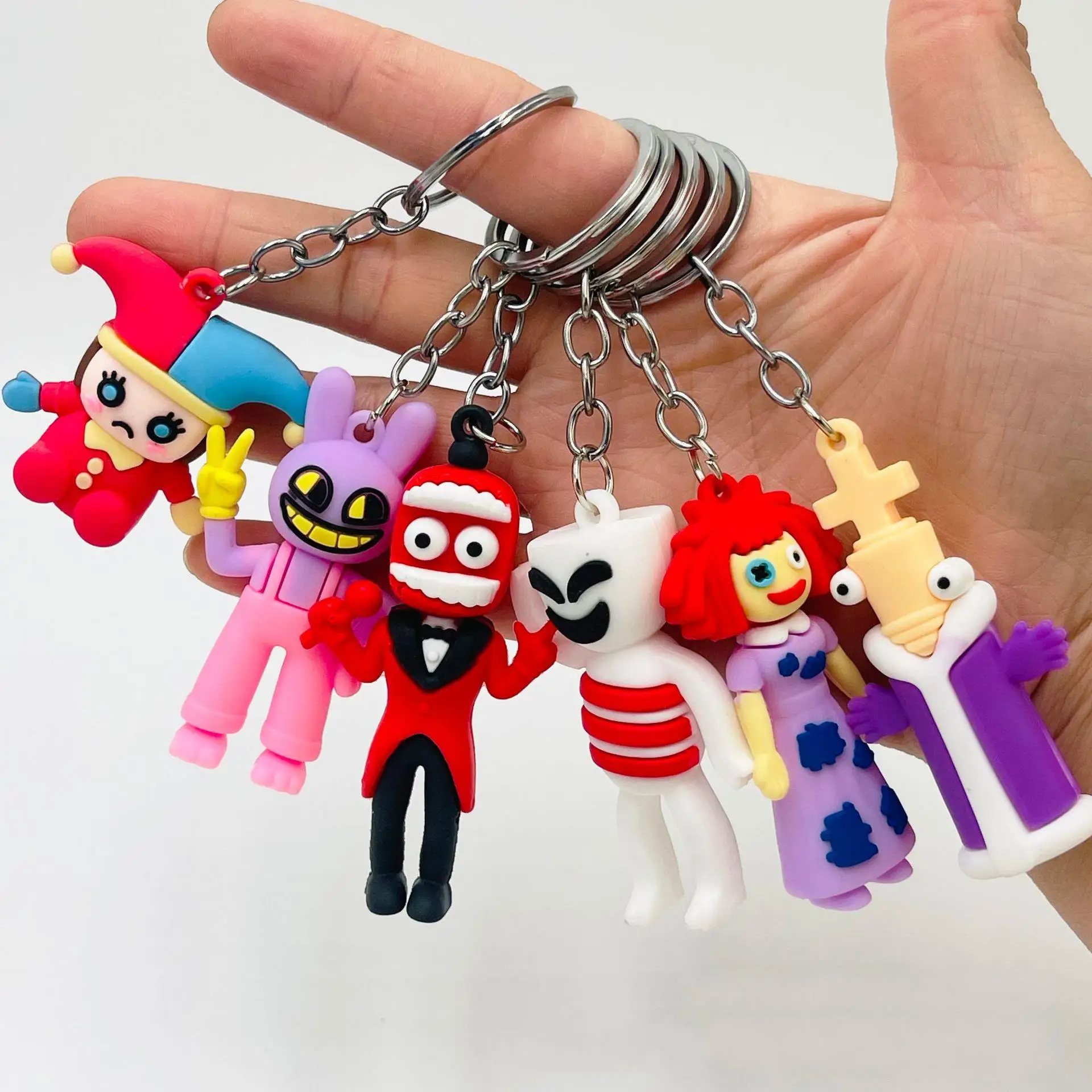New The Amazing Digital Circus Pomni Jax Keychain Figure Anime