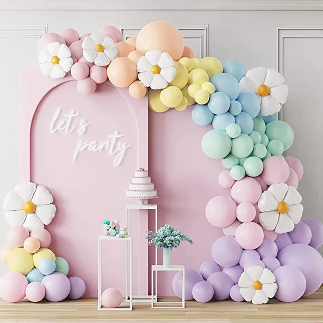 Ballon pastel pois blancs - deco anniversaire, baby shower, paques