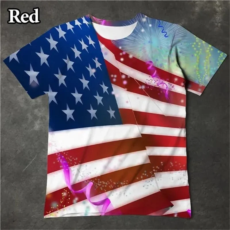 

Крутая модная уличная футболка с 3D-принтом и американским флагом для мужчин, Повседневная футболка с рисунком орла, женские уличные футболки с коротким рукавом, топы