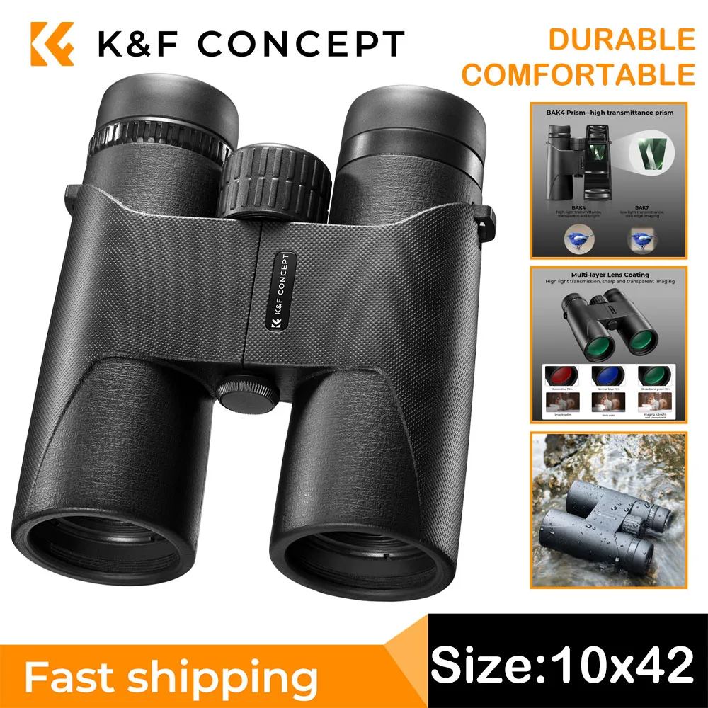 Binocolo K&F Concept 10x42 Professionale - Impermeabile IP66 Per Birdwatching E Sport - Foto 2