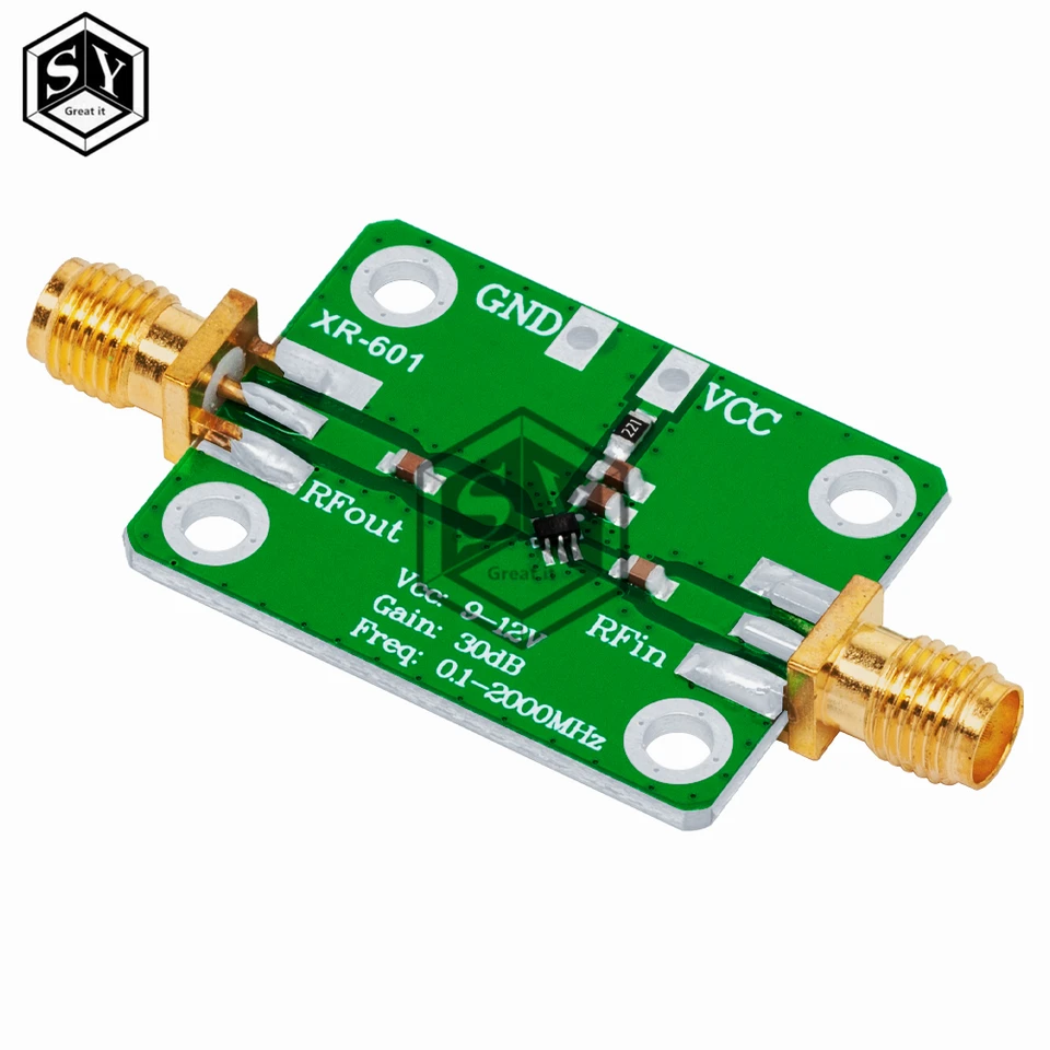 0.1-2000MHz RF Wideband Amplifier High Gain 30dB Low-noise