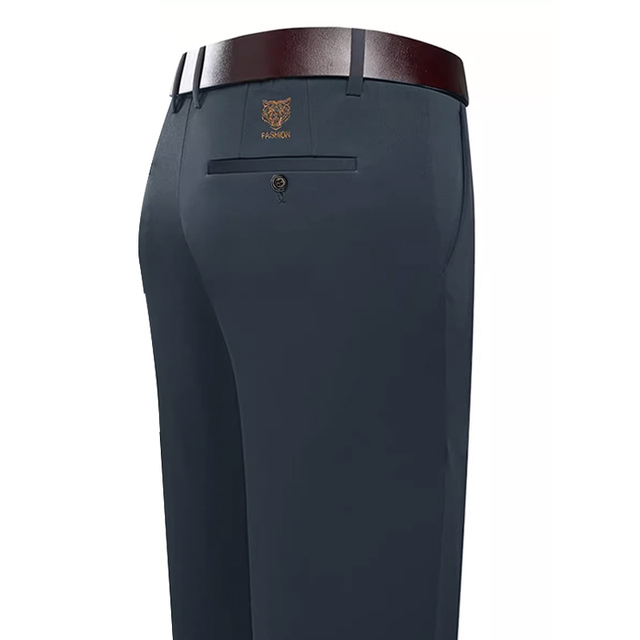 29-42 Men's Summer Thin Fashion Business Casual Suit Pants Long Pants Men's Elastic Straight Sleeve Formal Pants Plus Size 28-40