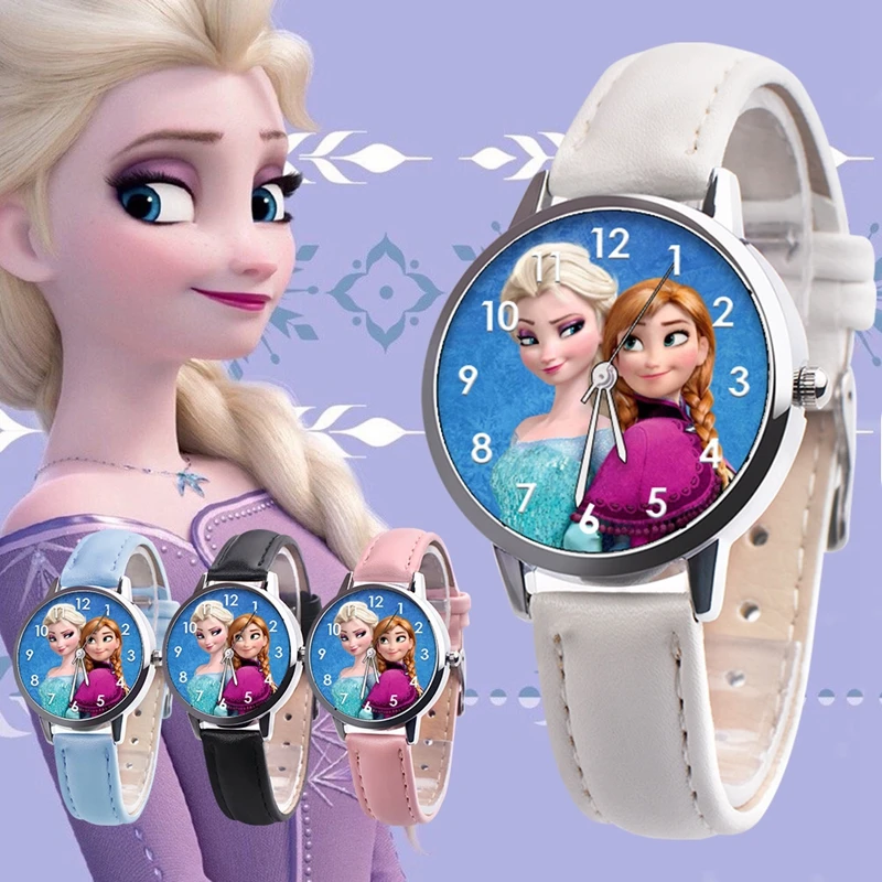 Disney Frozen Snow Princess Elsa Kids Watches Girls Children Watch Boys Gift Clock Women Sport Wrist Relogio Feminino 2