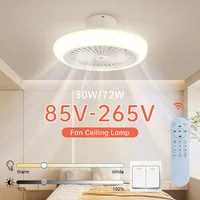 72W Led Ceiling Fan Lamp With Remote Control 110-265V Large Fan Lighting for Living Room Decor Smart Ceiling Fan Lights Dimmable 1