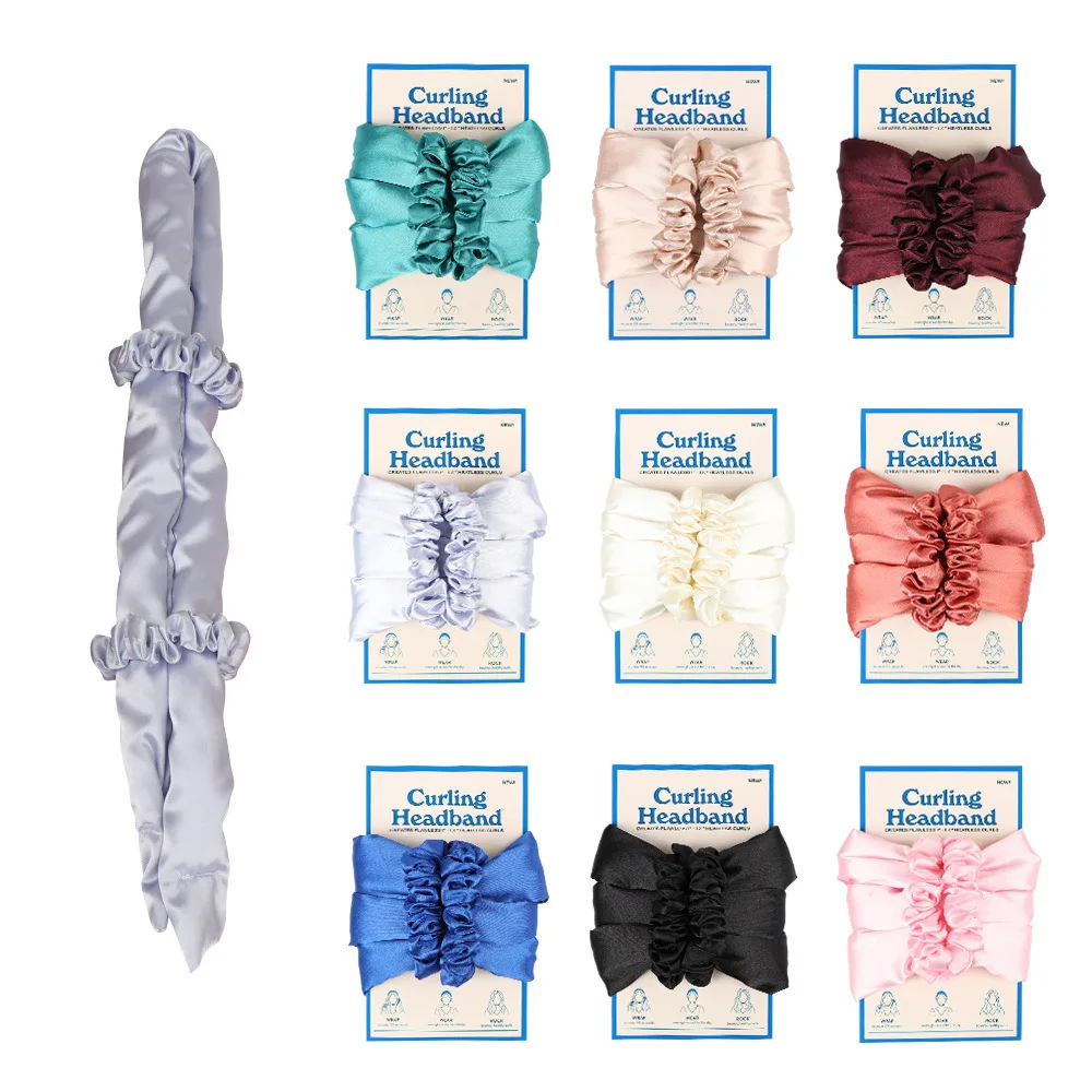 

Satin Heatless Hair Curler Headband No Heat Silk Curls Ribbon Heatless Curling Rod Headband Hair Accessories For Women