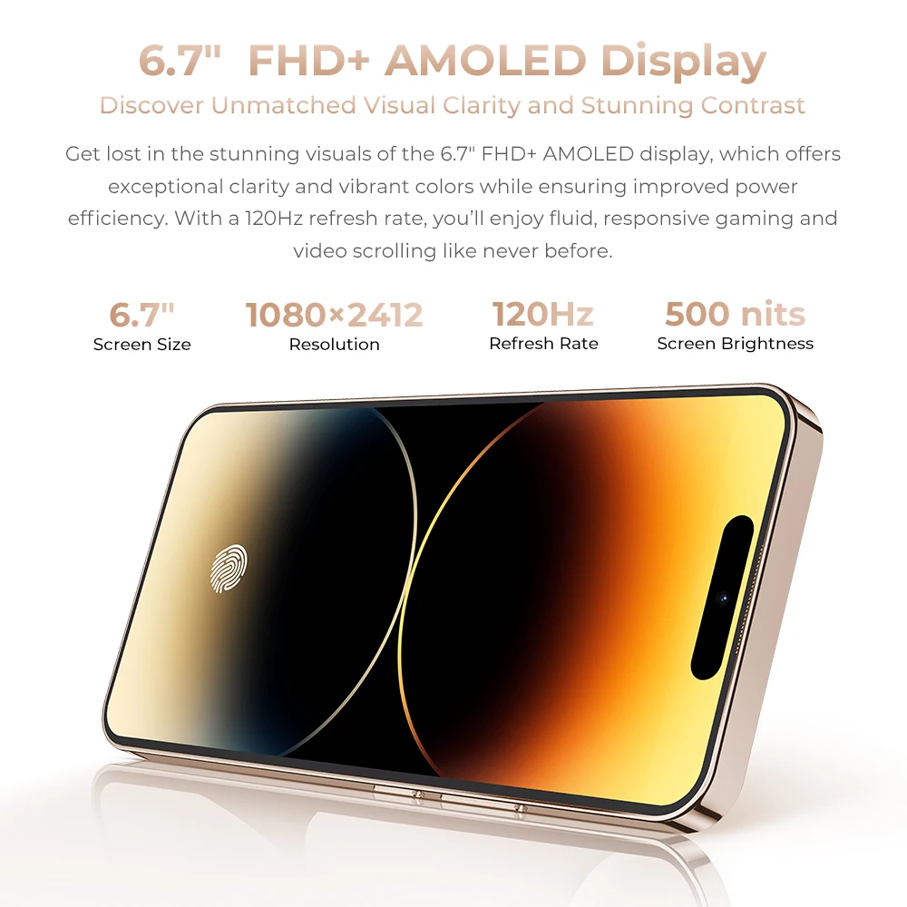 World Premiere】OUKITEL P1 PRO 6.7-inch FHD+ AMOLED 120Hz, 5150mAh
