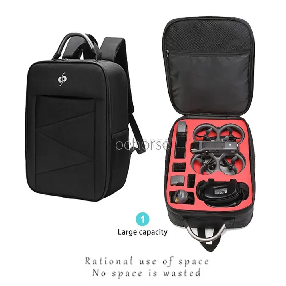 Étui de transport imperméable pour DJI Avata 2 et Avata 1 posé sur un fond neutre, mettant en valeur son design compact et sa coque rigide