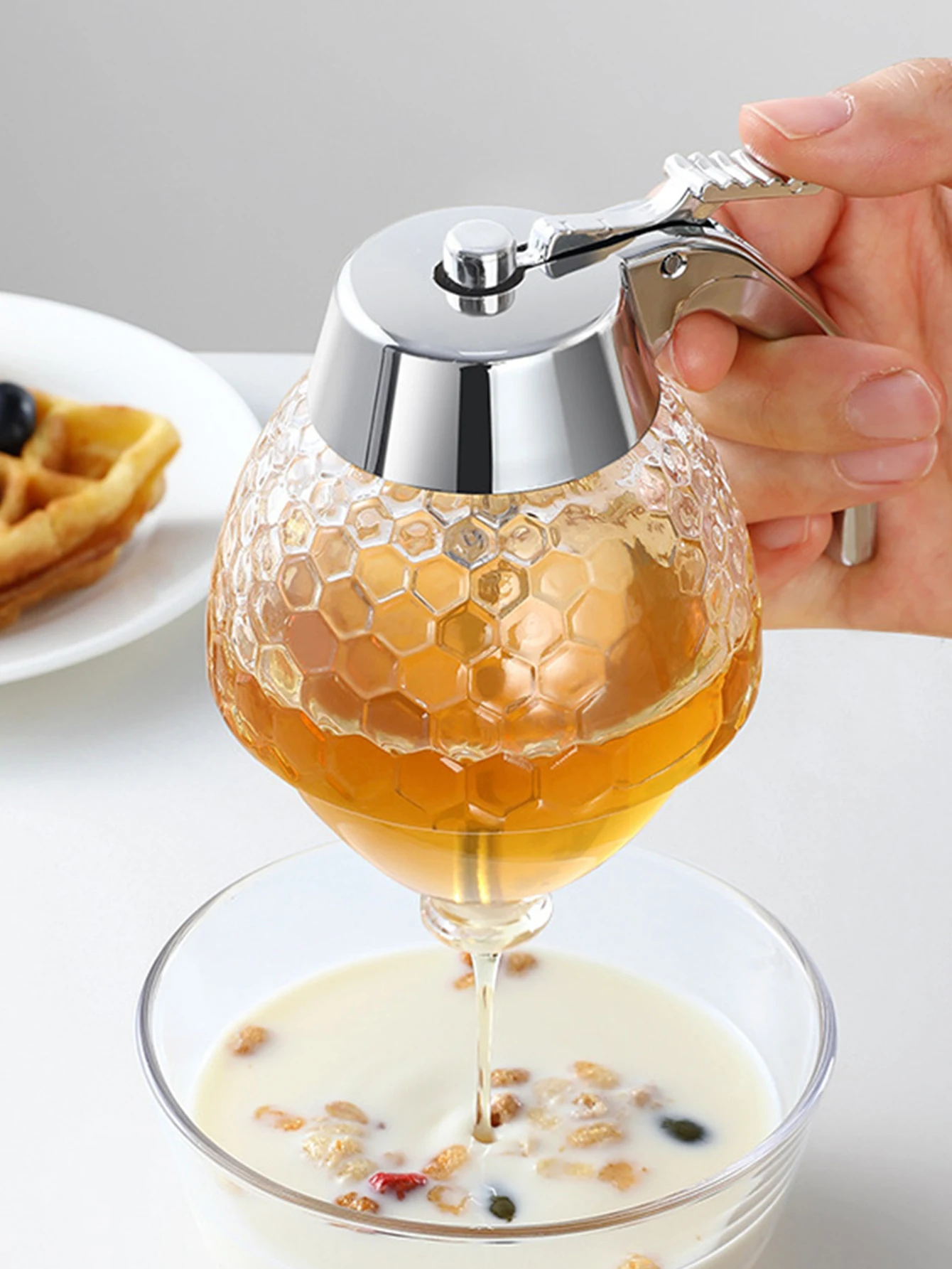 Honey Syrup Press Dispenser Food Grade Material Bottle for Home Kitchen Supplies
