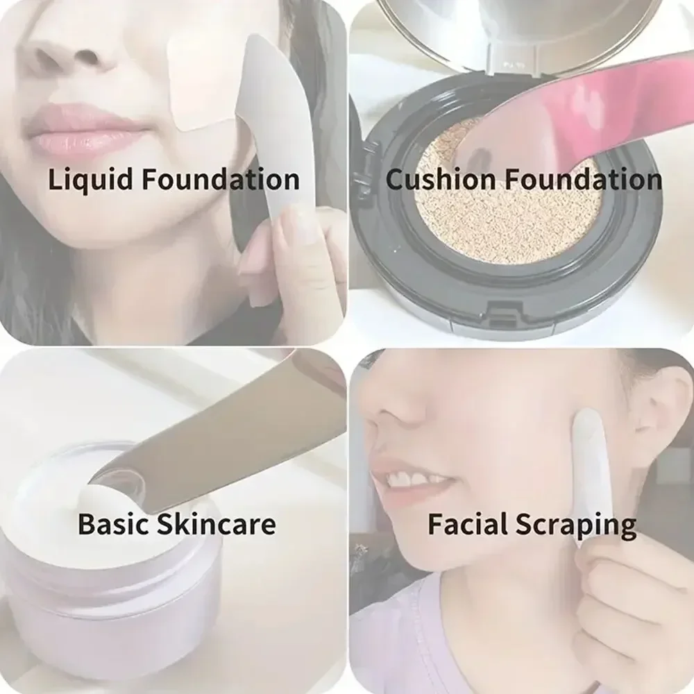 Stainless Steel Makeup Spatula Mixing Stick Foundation Brush Set Eyeshadow Cream Pigment Mixing Tool Face Contour Brush Tool makeup brush set