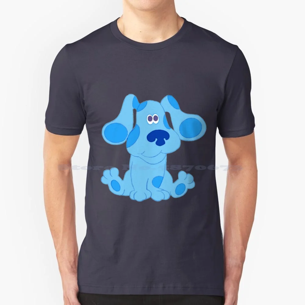 Maglietta Blu 100% Cotone Tee Blues Accents Kidcore Kid Show Blues Room Puppy Doggy Doggies Nostalgiacore Sprinkles Character