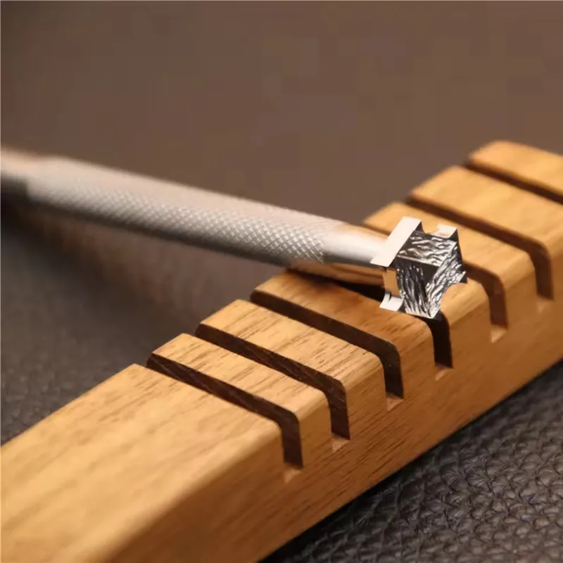 BL413 Cracked Combination Leather Carving And Embossing Tool 304 Stainless Steel Handmade Leather Art Printing Stamping DIY Tool
