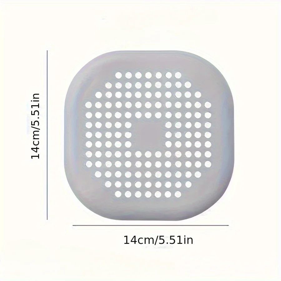 Square Silicone Floor Drain Sticker Bathroom Sewer Hair Filter Drain Cover Home Bathroom Floor Drain Mat Hair Stoppers 5