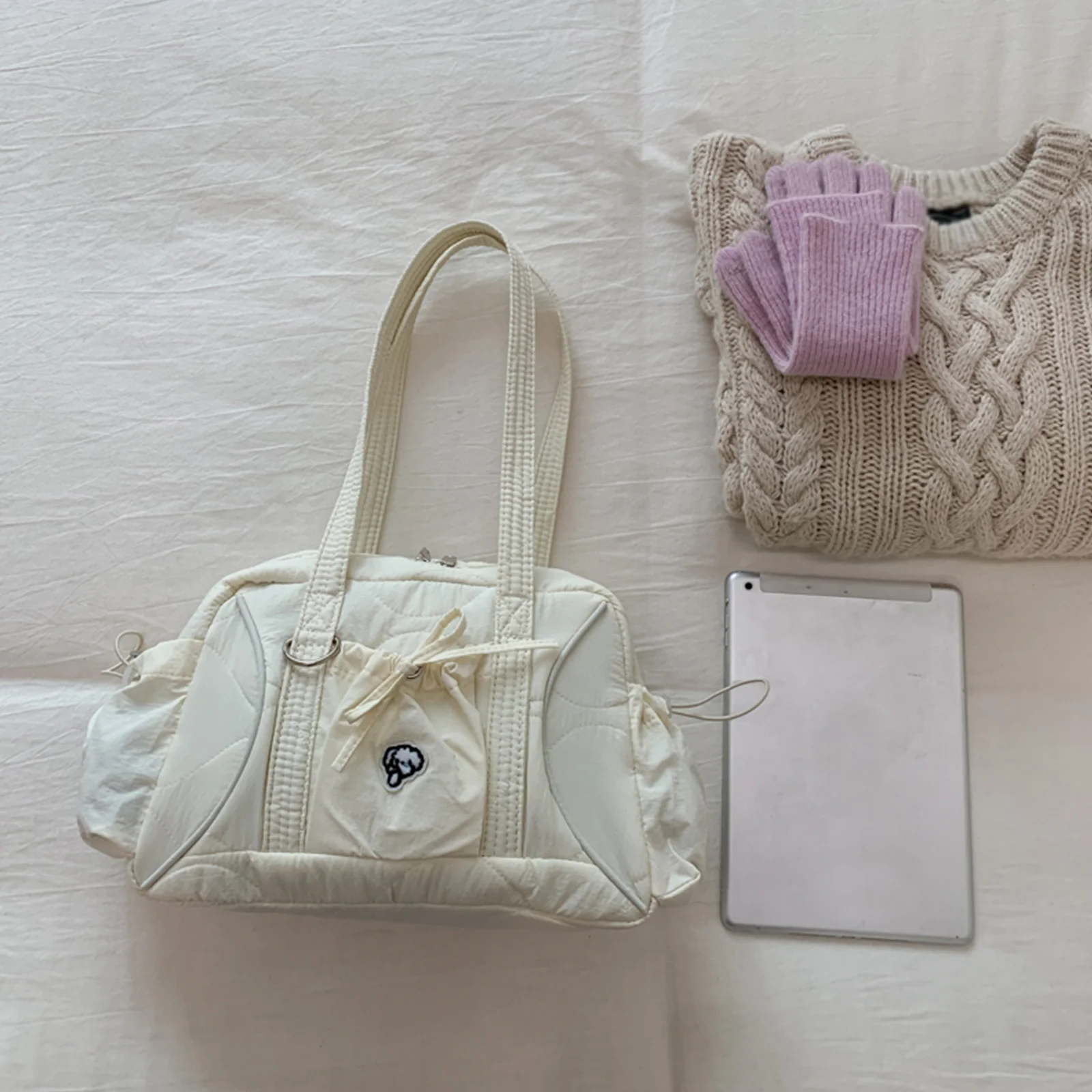 Women Nylon Shoulder Bag Large Capacity Crossbody Bag Multiple Pockets Tote Bags for Work Shopping Travel Daily